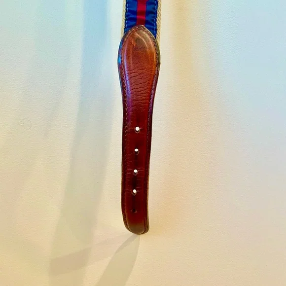 Men’s Canvas & Leather Belt (Size 34/85): The Greenbrier, America’s Resort - Picture 9 of 12